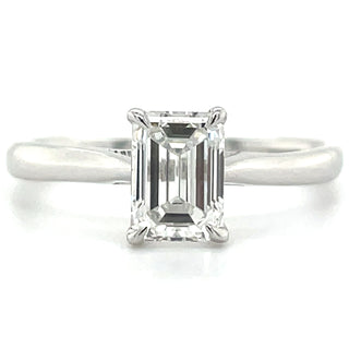 Blake - 14ct White Gold 1ct Emerald Cut Laboratory Grown Diamond Ring