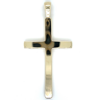 Vintage 9ct Yellow Gold Raised Cross Pendant
