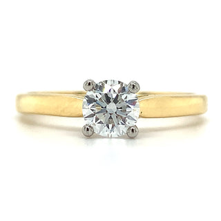 Julianna - 18ct Yellow Gold 0.56ct Lab Grown Round Brilliant Solitaire