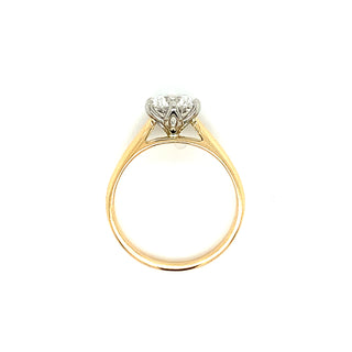 Layla - 18ct Yellow Gold 1.5ct Six Claw Solitaire Earth Grown Diamond Ring
