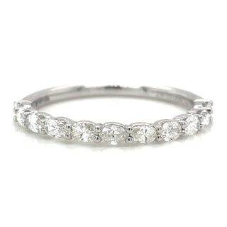 Platinum 0.44ct Horizontal Oval Earth Grown Diamond Ring