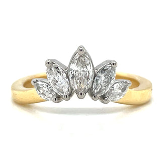 18ct Yellow Gold Laboratory Grown Diamond Crown Ring