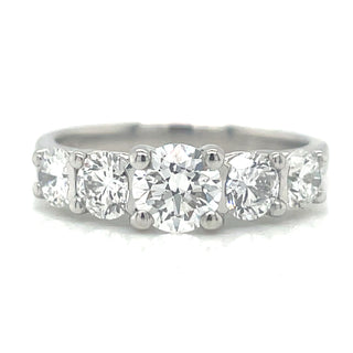 Platinum Five Stone 1.40ct Laboratory Grown Diamond Eternity Ring