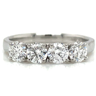Platinum 1ct Laboratory Grown Four Stone Diamond Eternity Ring