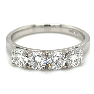 Platinum 1ct Laboratory Grown Four Stone Diamond Eternity Ring