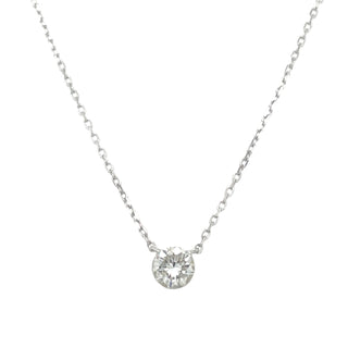 14ct White Gold Bezel Set Laboratory Grown 0.30ct Floating Diamond Pendant
