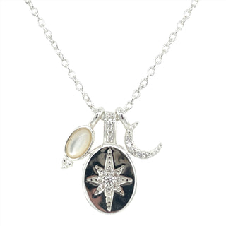 Sterling Silver Cz Astral Necklace