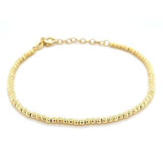 Golden Small Round Beaded Bracelet