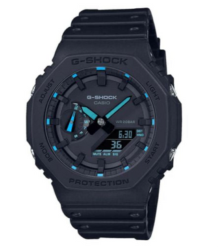 Casio G-Shock Black & Fluorescent Highlight Watch