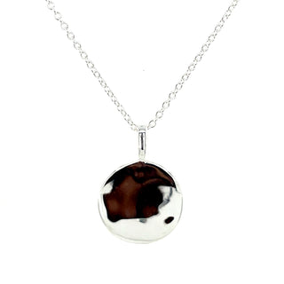 Sterling Silver Round Polished Disc Necklace