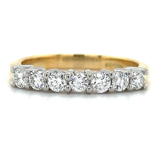 18ct Yellow Gold 0.50ct 7 Stone Laboratory Grown Diamond Ring