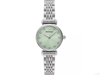 Emporio Armani  GIANNI T-BAR  Green Dial Silver Watch