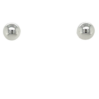 sterling silver round ball stud earrings