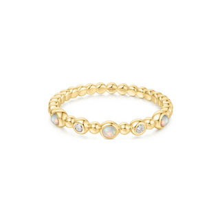Ania Haie Gold Bezel Kyoto Opal Beaded Ring