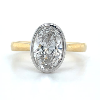 ISABELLE - 18CT YELLOW GOLD
2.59CT LABORATORY GROWN
OVAL DIAMOND BEZEL SET
SOLITAIRE ENGAGEMENT RING