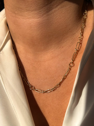 Vintage 9ct Yellow Gold Multi Link Necklace