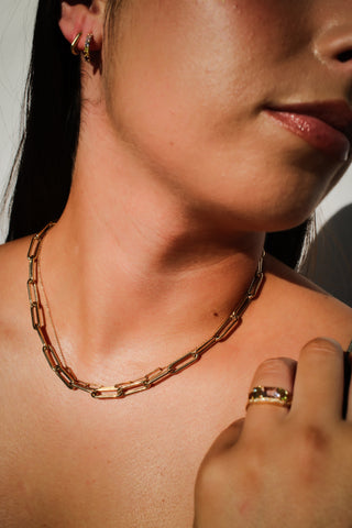 9ct Yellow Gold Small Rectangular Hoop Earrings