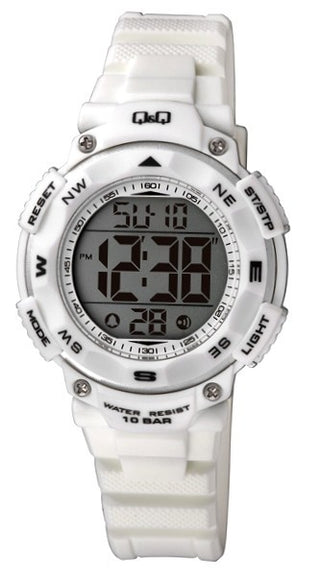 Q&Q White Silicone Digital Watch