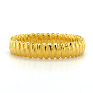 Golden Flat Twisted Ring