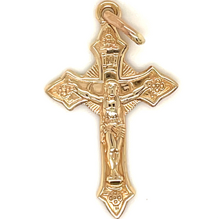 vinage gold crucifix pendant charm