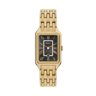 Fossil Raquel Gold Black Mother of Pearl Dial Watch