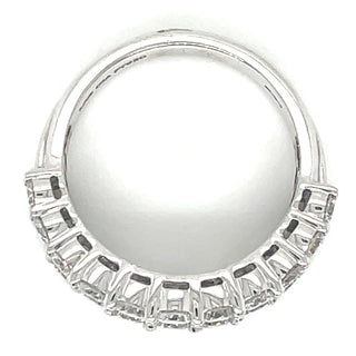 Platinum Laboratory Grown Round And Baguette Graduated Diamond Ring