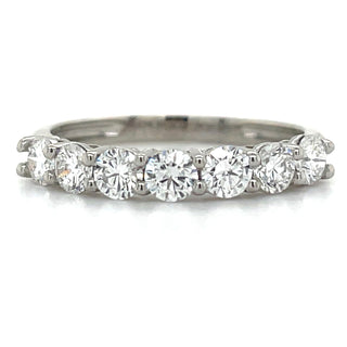 14ct White Gold Seven Stone 0.90ct Laboratory Grown Round Diamond Ring