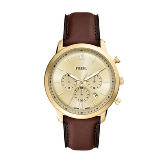 Fossil Neutra Gold Chronograph Dial, Brown Leather Watch