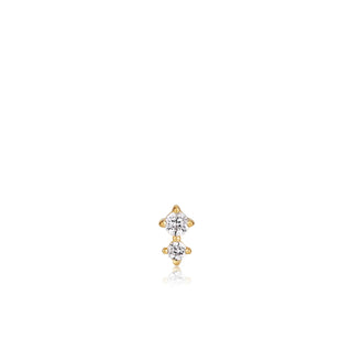 Ania Haie Gold Double Sparkle Barbell Single Earring
