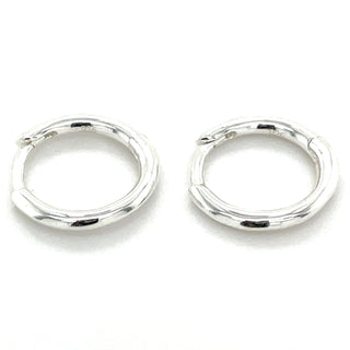 Sterling Silver Clicker Hoop Earrings
