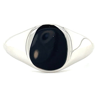 Sterling Silver Gents Round Signet Ring
