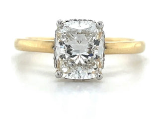 GRACE - 14CT YELLOW GOLD
1.57CT LABORATORY GROWN
ELONGATED CUSHION CUT
DIAMOND ENGAGEMENT RING
WITH HIDDEN HALO