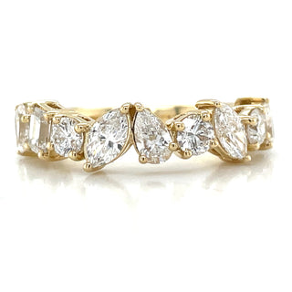 14ct Yellow Gold Mixed Stone Laboratory Grown 1.46ct Diamond Ring