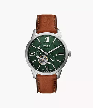 Fossil Townsman Automatic Brown Leather Watch