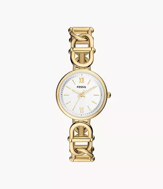 Fossil Carlie Three-Hand Gold-Tone Stainless Steel Watch