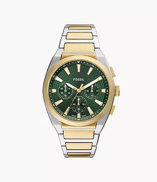 Fossil Everett Chronograph Two-Tone Stainless Steel Watch