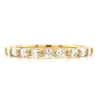 18ct Yellow Gold 0.44ct Horizontal Oval Earth Grown Diamond Ring