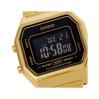 Casio Vintage Golden Black Dial Digital Watch