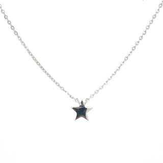 9ct White Gold Tiny Twinkle Star Necklace