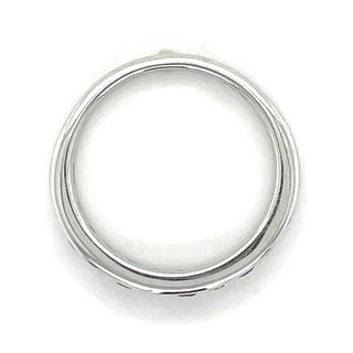 9ct White Gold Channel Set Ruby & Diamond Ring