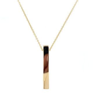 gold handcrafted bar pendant