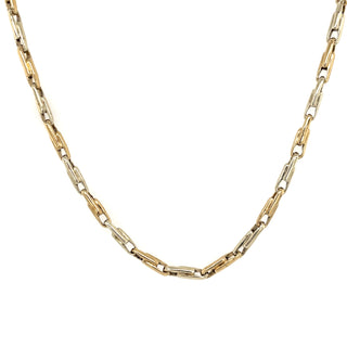 Vintage 9ct Yellow Gold Mix Link Necklace