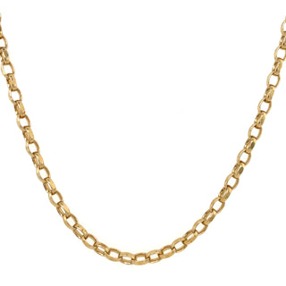 Vintage 9ct Yellow Gold Belcher Link Necklace