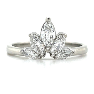 platinum lab diamond crown eternity ring