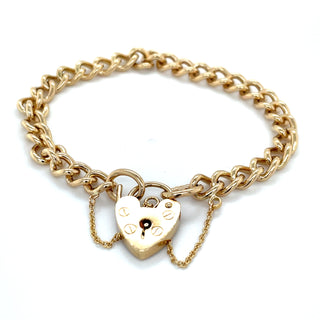 vintage 9ct gold bracelet with charm