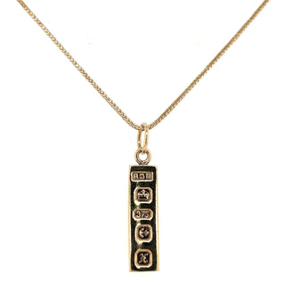 vintage 9ct gold pendant necklace