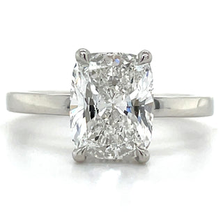 Aoibhinn - Platinum 2.13ct Laboratory Grown Elongated Cushion Cut Diamond Engagement Ring With Hidden Halo