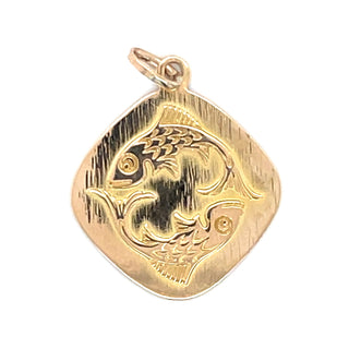 Vintage 9ct Yellow Gold Zodiac Pendant
