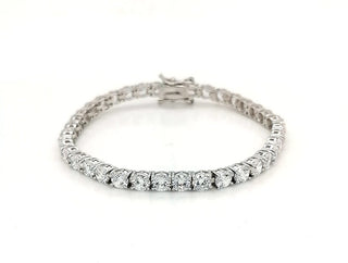 4mm Sterling Silver Rhodium Plated Tennis Bracelet