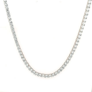 45 cm Rhodium Plated Sterling Silver Tennis Necklace